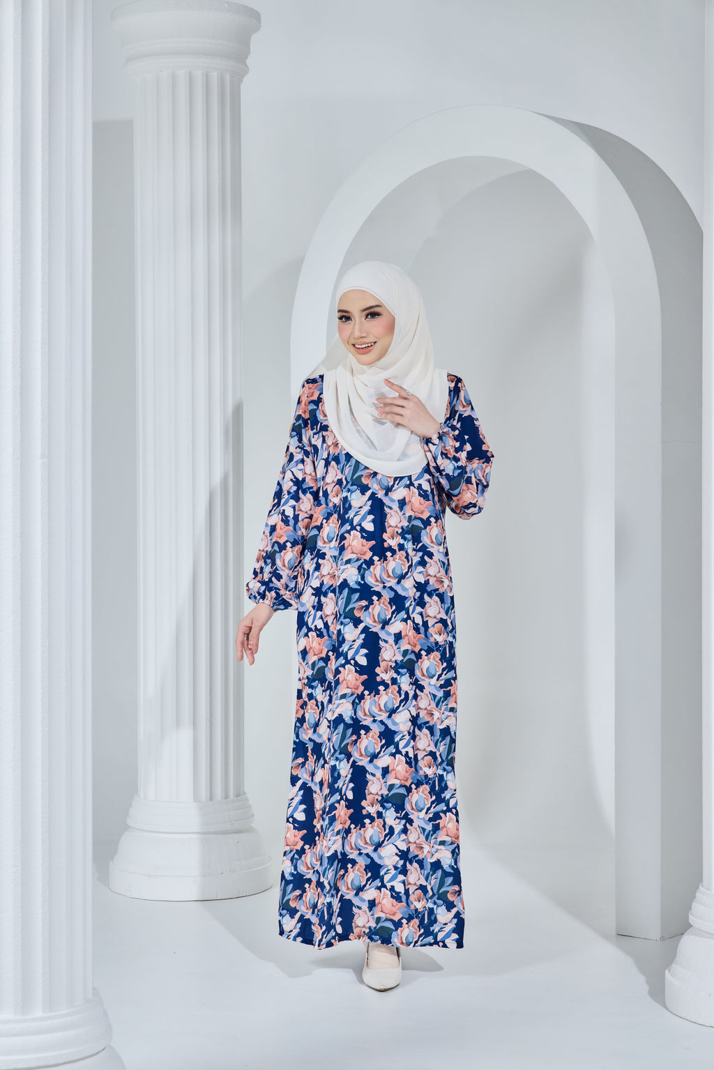 Jubah Khayra Exclusive - JKE-117 ( BLUE BLACK )