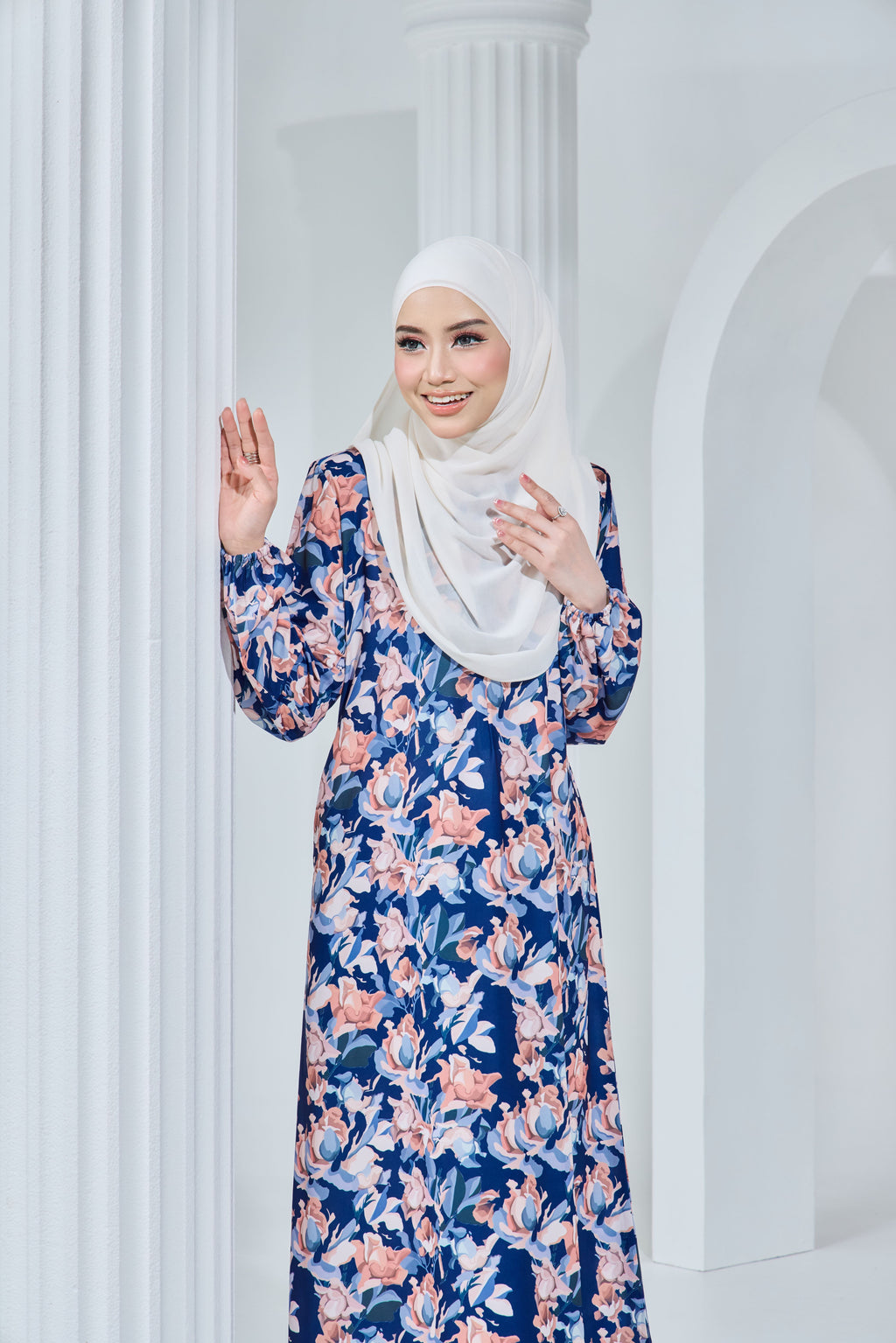 Jubah Khayra Exclusive - JKE-117 ( BLUE BLACK )