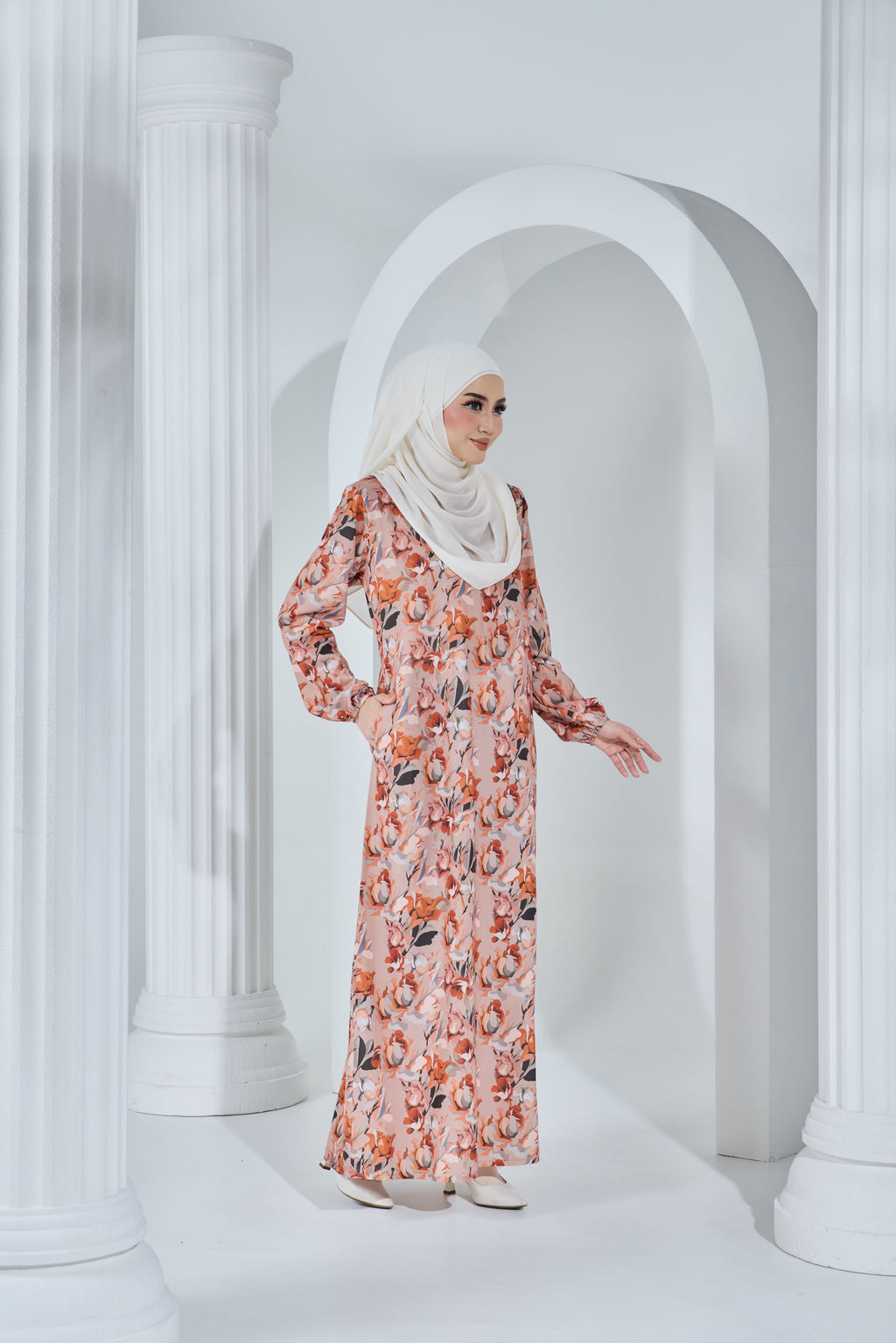 Jubah Khayra Exclusive - JKE-115 ( LIGHT RICH BROWN )