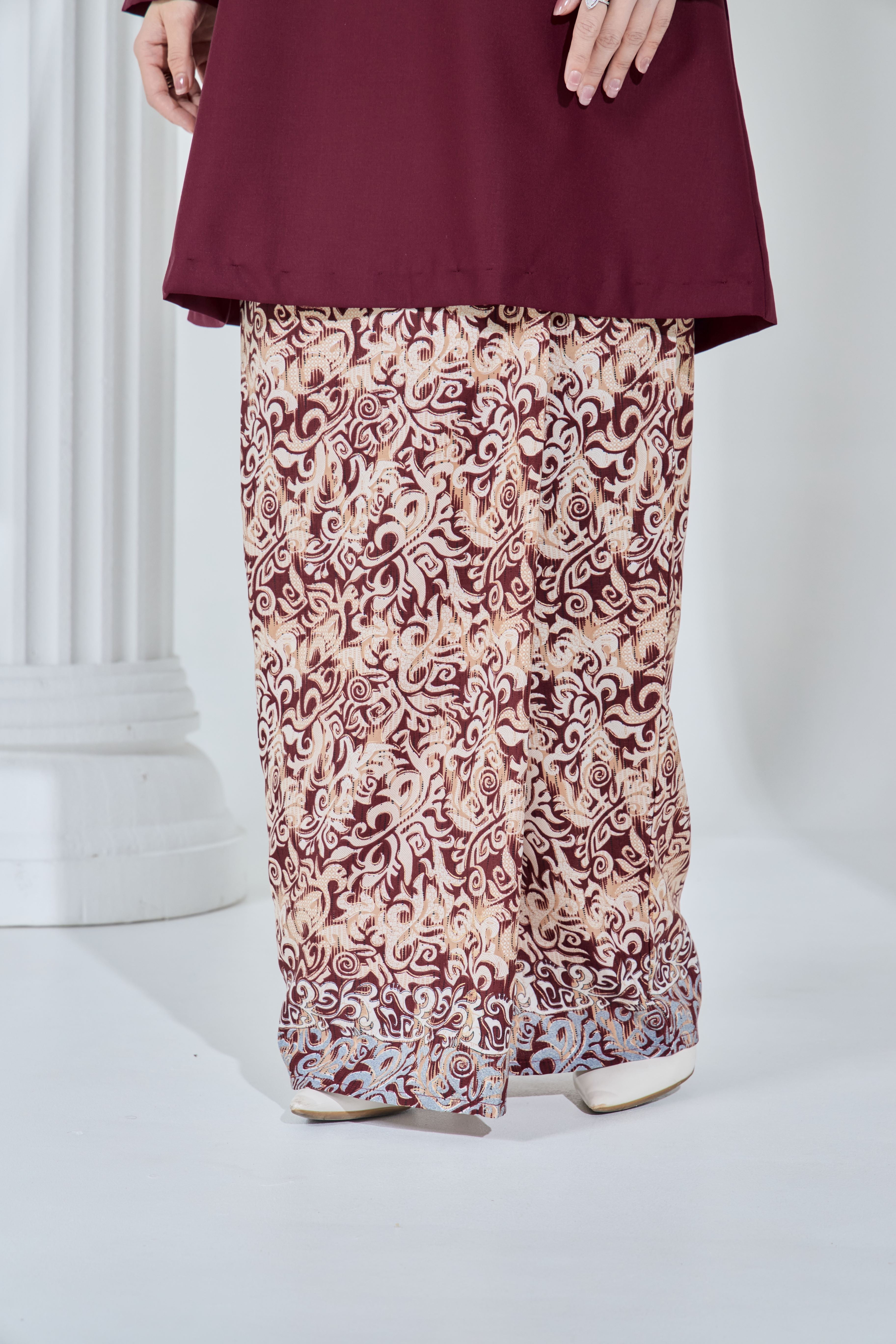 Kurung Citra Permaisuri -KCP-126 ( MAROON BURGUDY )