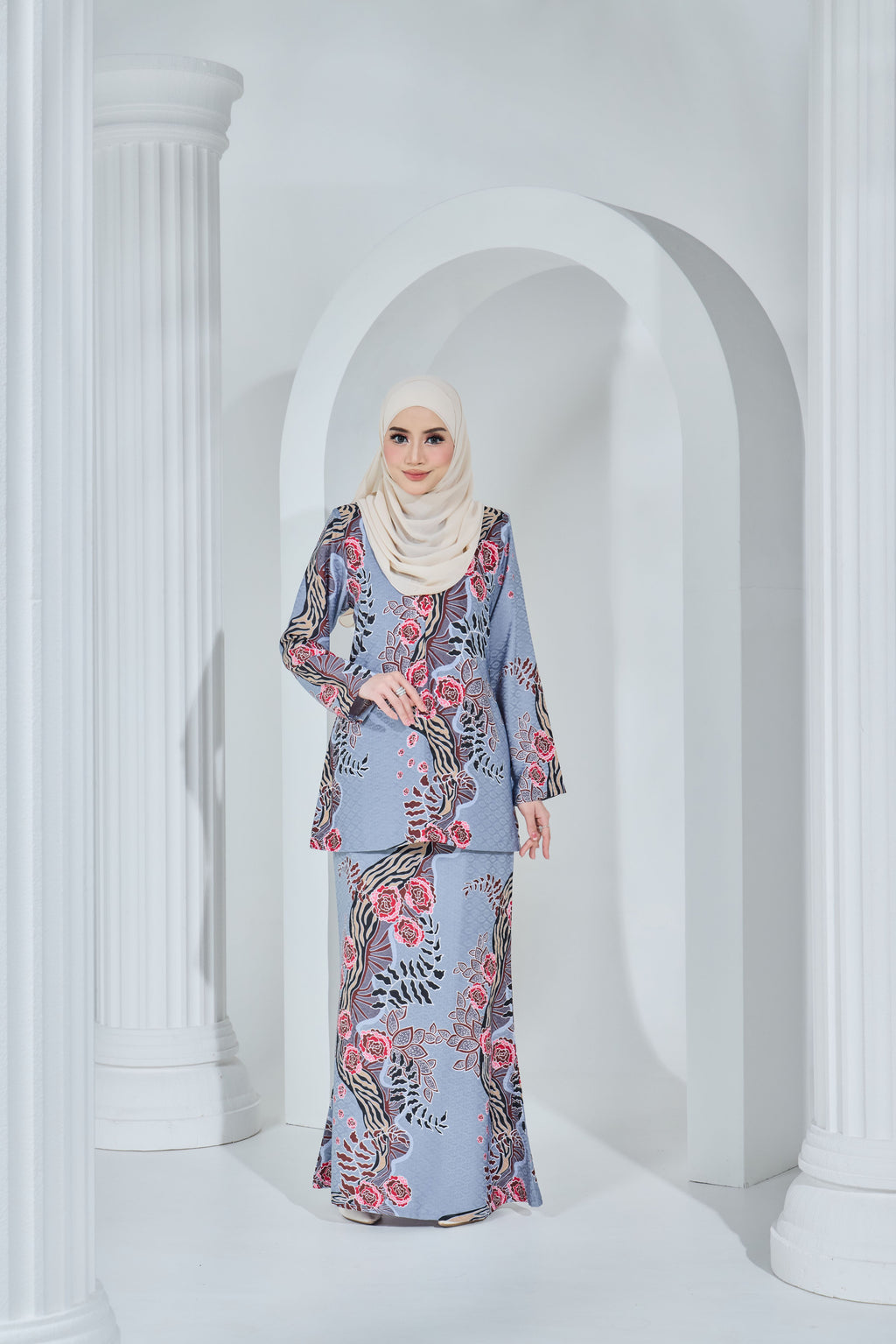 LARA BATIK EXCLUSIVE - LBE-114 ( ASH BLUE )
