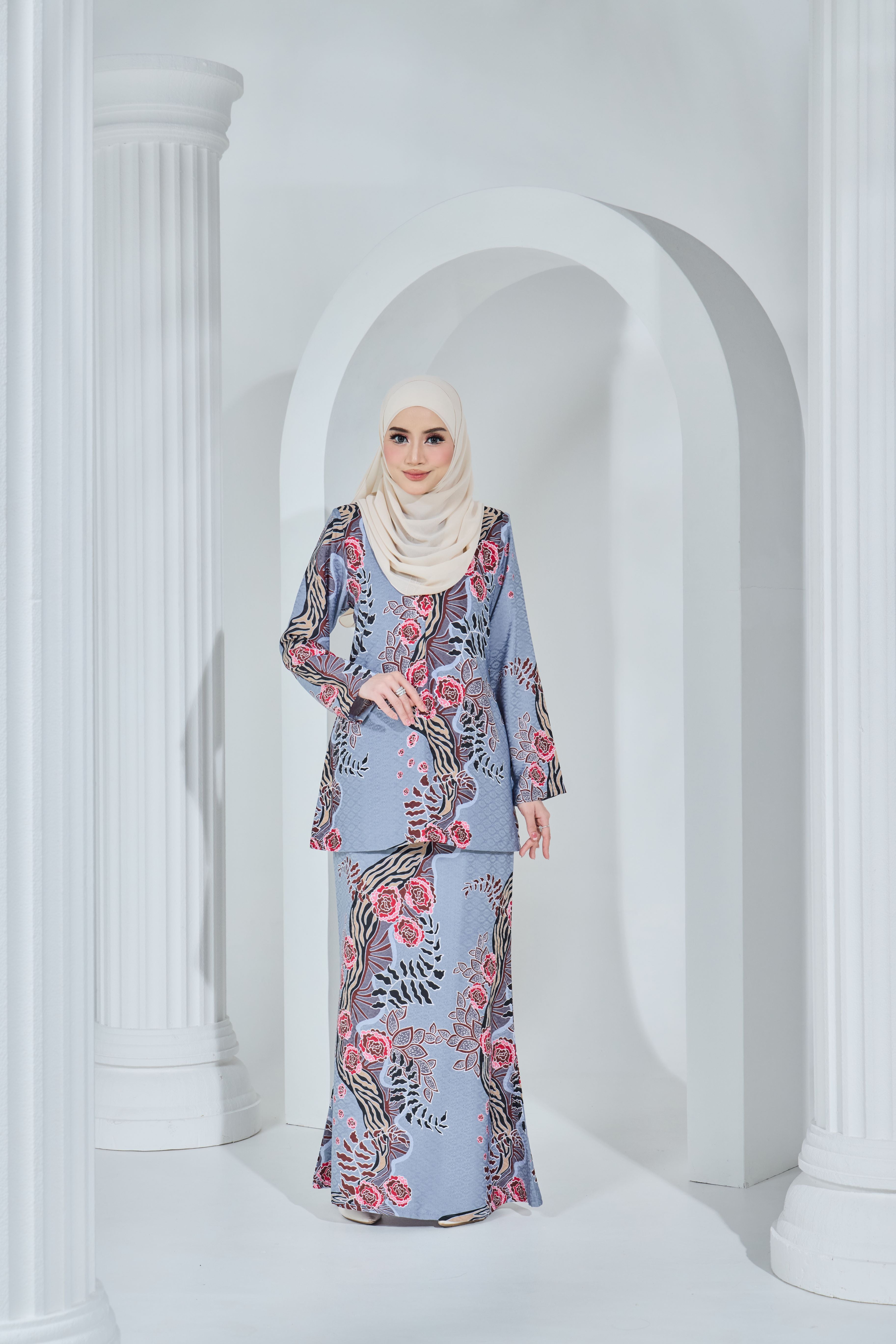 LARA BATIK EXCLUSIVE - LBE-114 ( ASH BLUE )