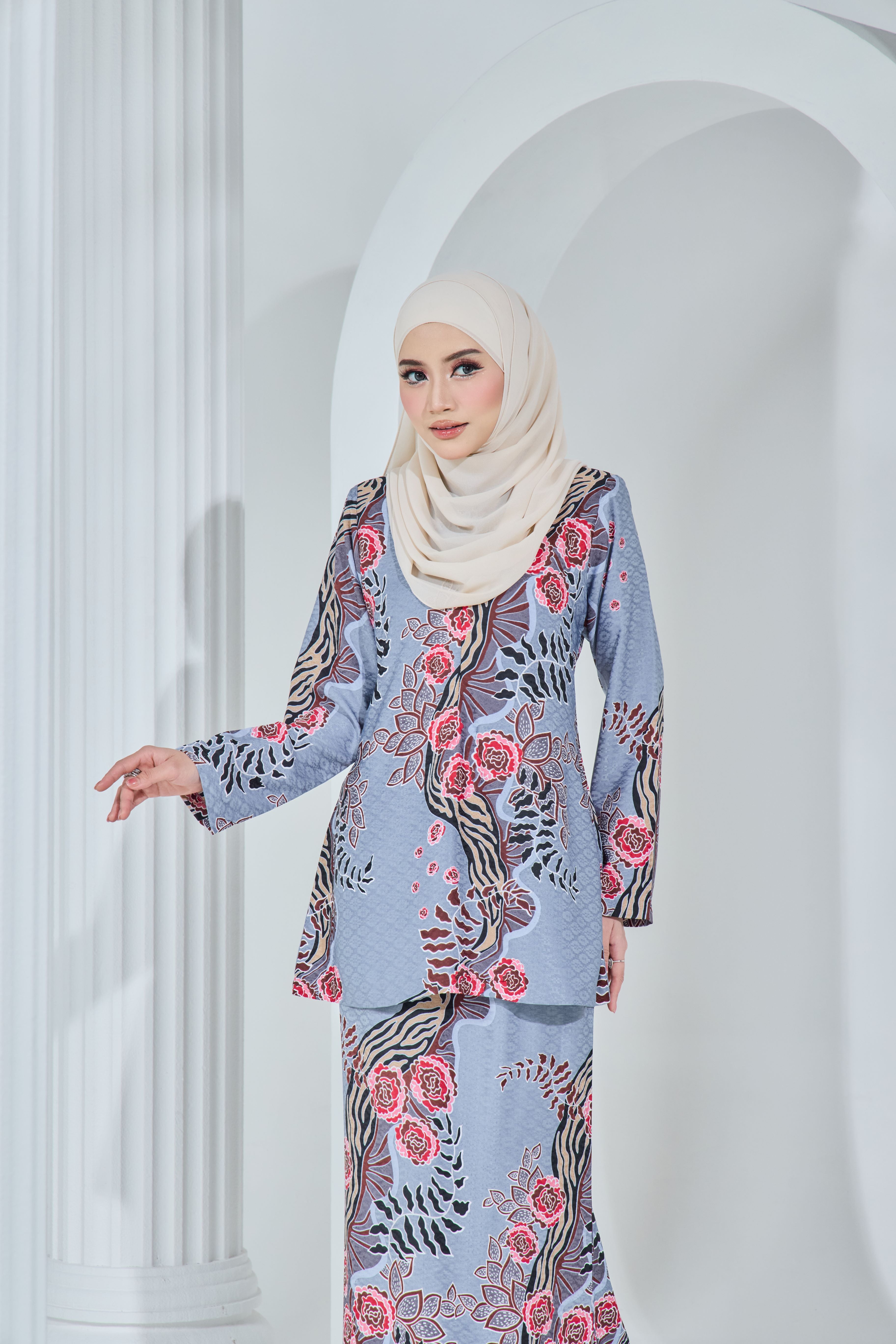 LARA BATIK EXCLUSIVE - LBE-114 ( ASH BLUE )