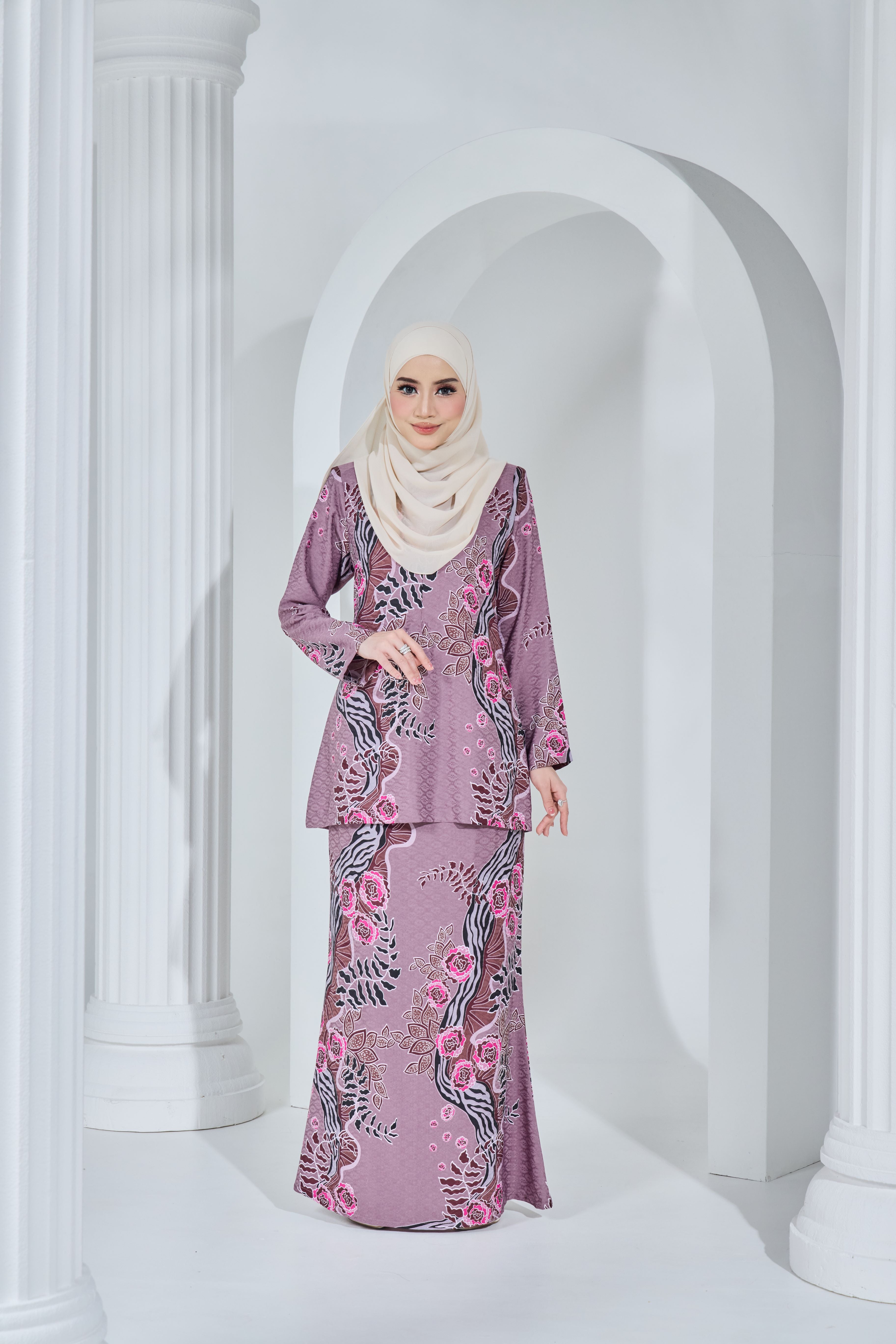 LARA BATIK EXCLUSIVE - LBE-110 ( DUSTY PURPLE )