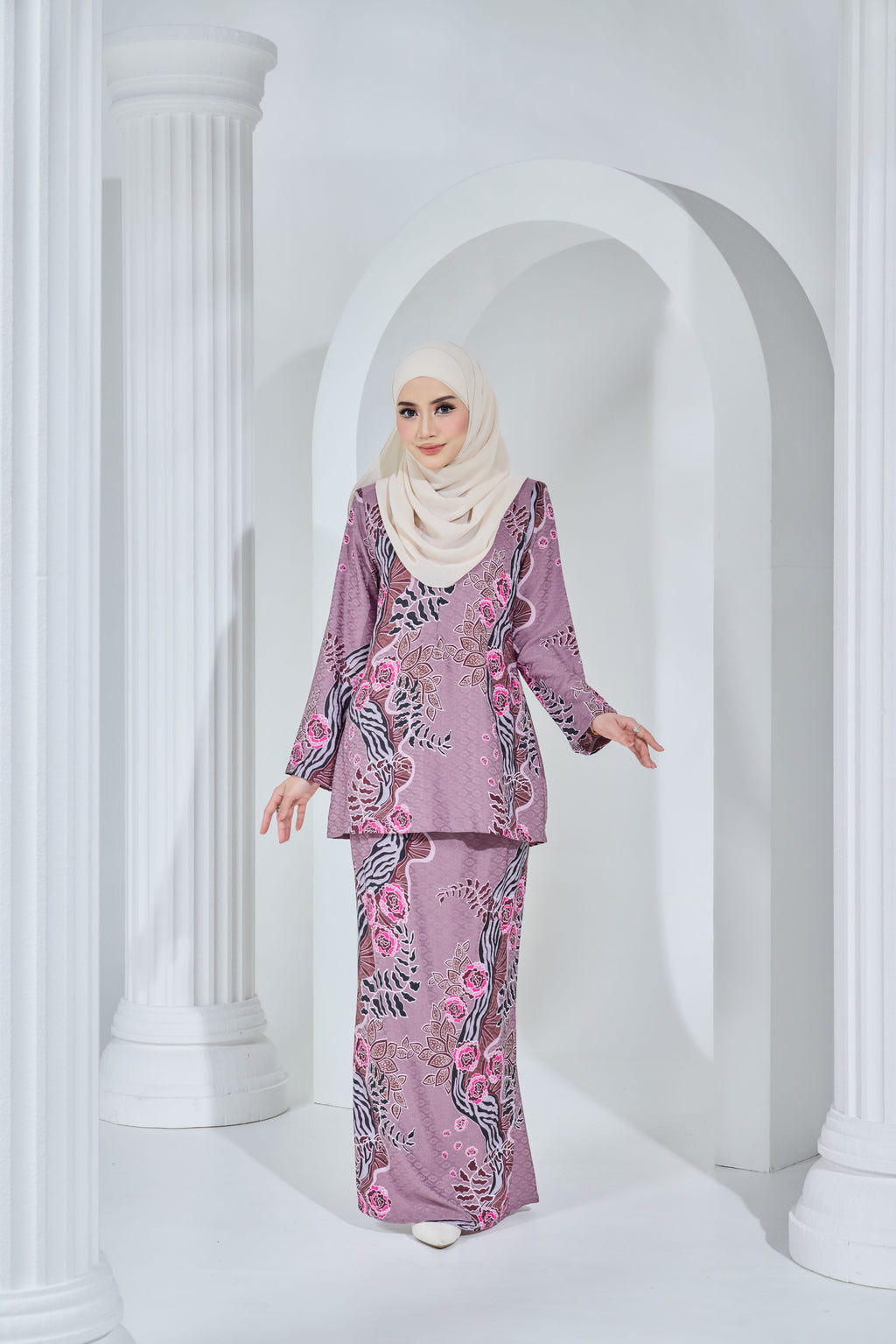 LARA BATIK EXCLUSIVE - LBE-110 ( DUSTY PURPLE )