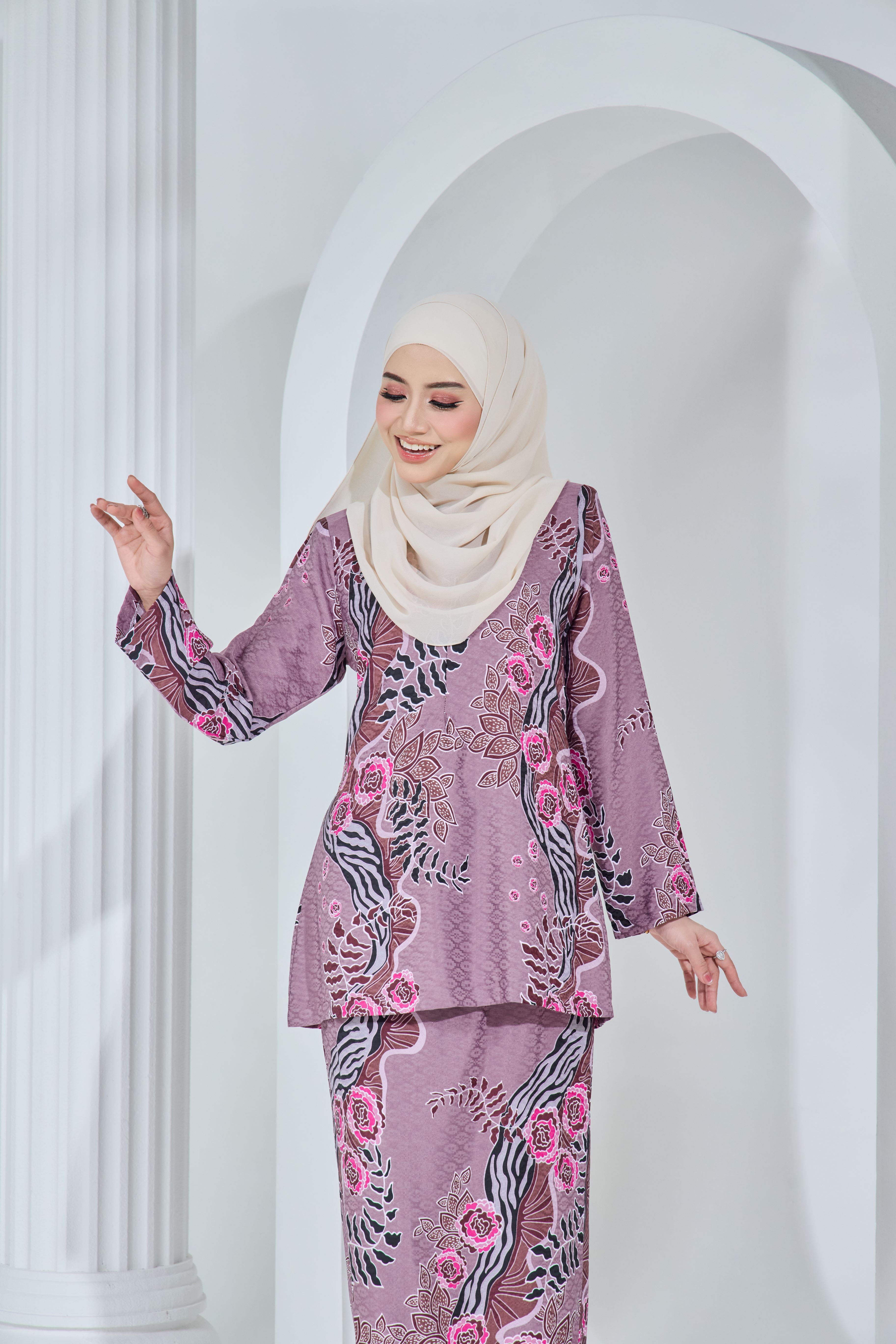 LARA BATIK EXCLUSIVE - LBE-110 ( DUSTY PURPLE )