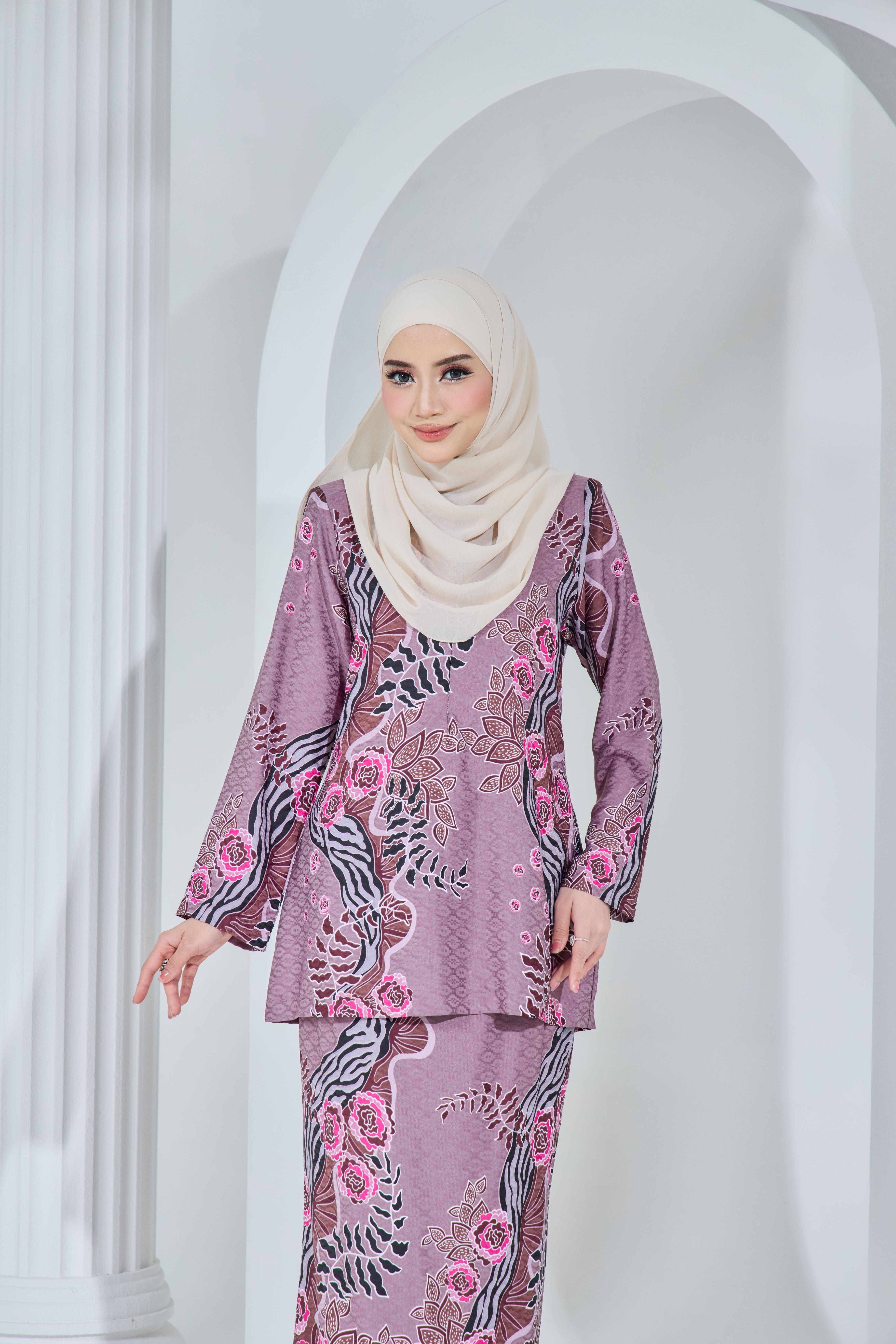 LARA BATIK EXCLUSIVE - LBE-110 ( DUSTY PURPLE )