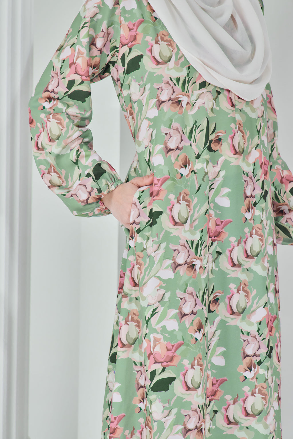 Jubah Khayra Exclusive - JKE-114 ( DUSTY GREEN )