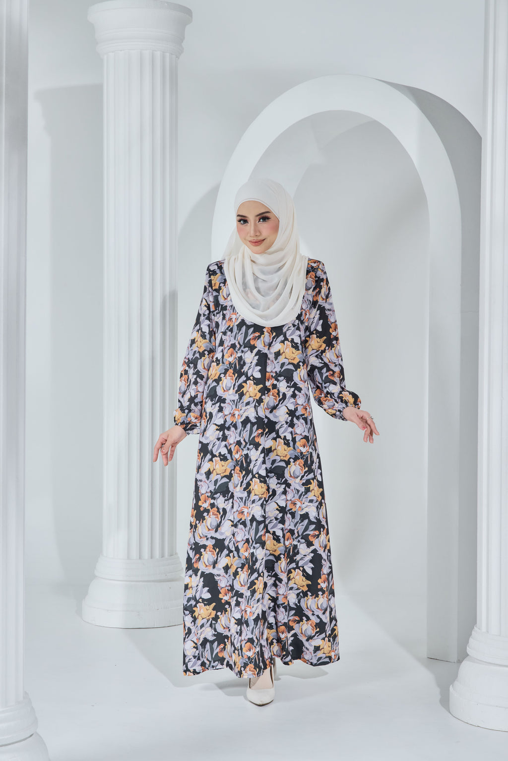 Jubah Khayra Exclusive - JKE-113 ( BLACK )