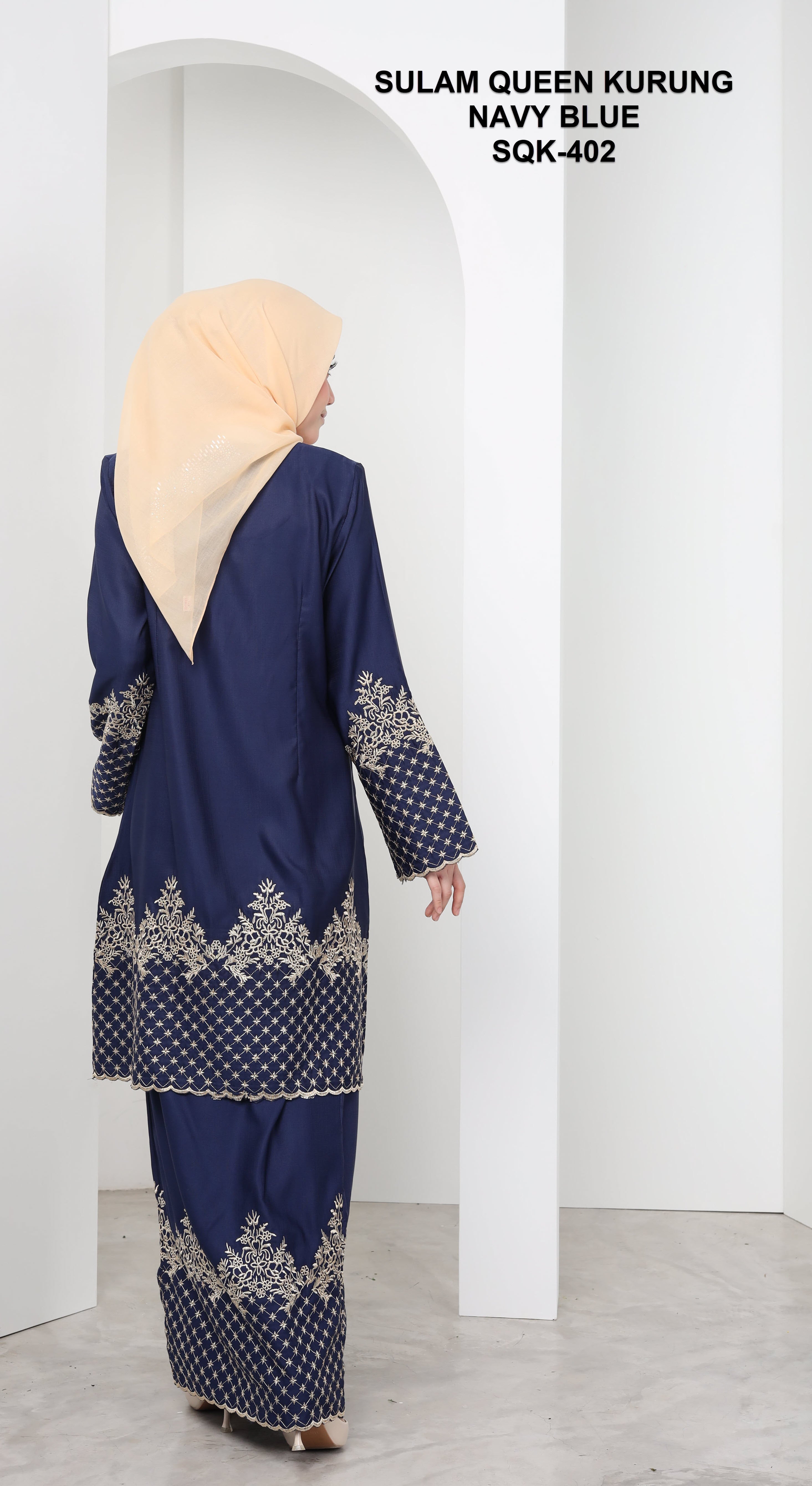 SULAM QUEEN KURUNG - NAVY BLUE