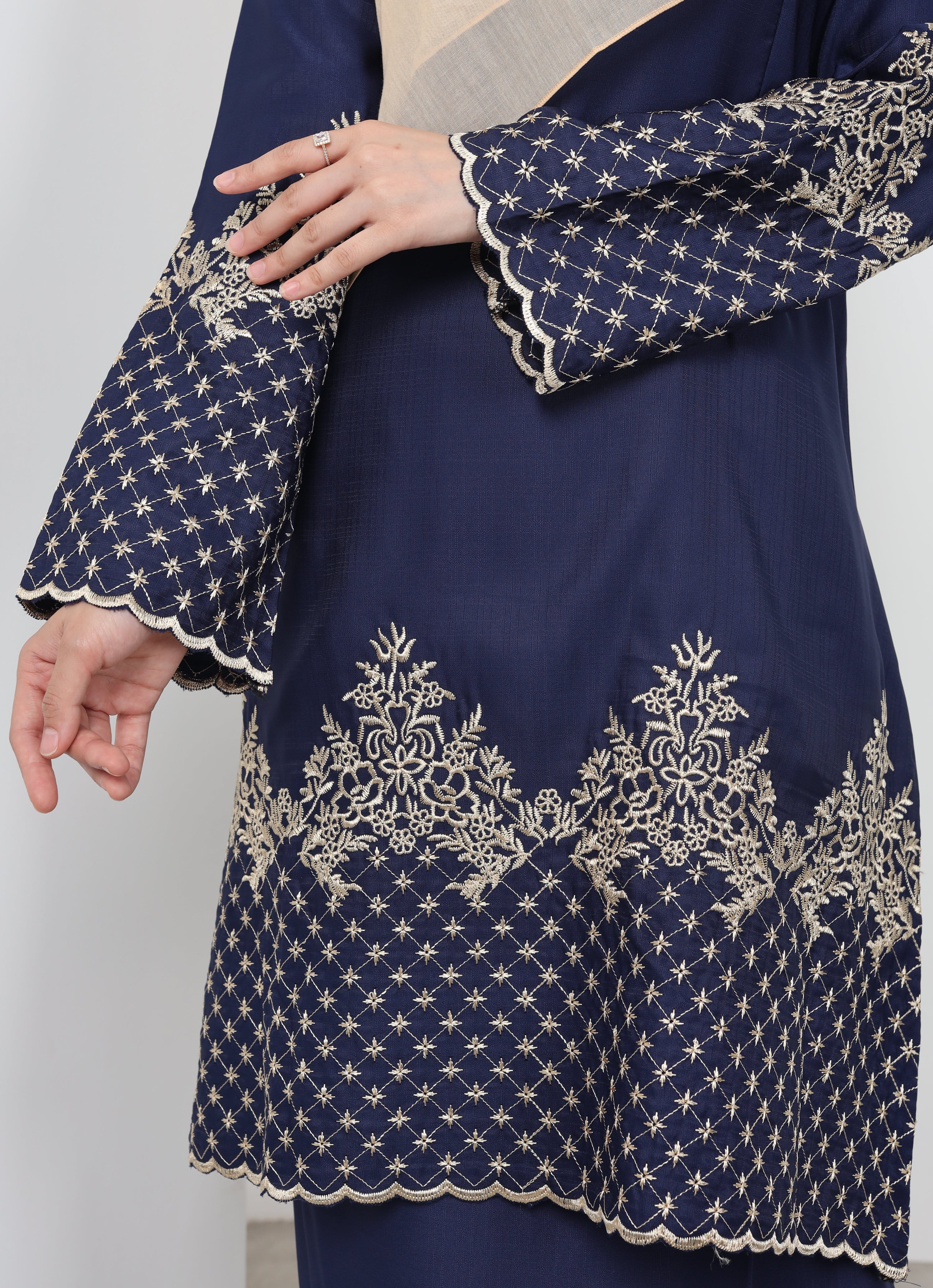 SULAM QUEEN KURUNG - NAVY BLUE