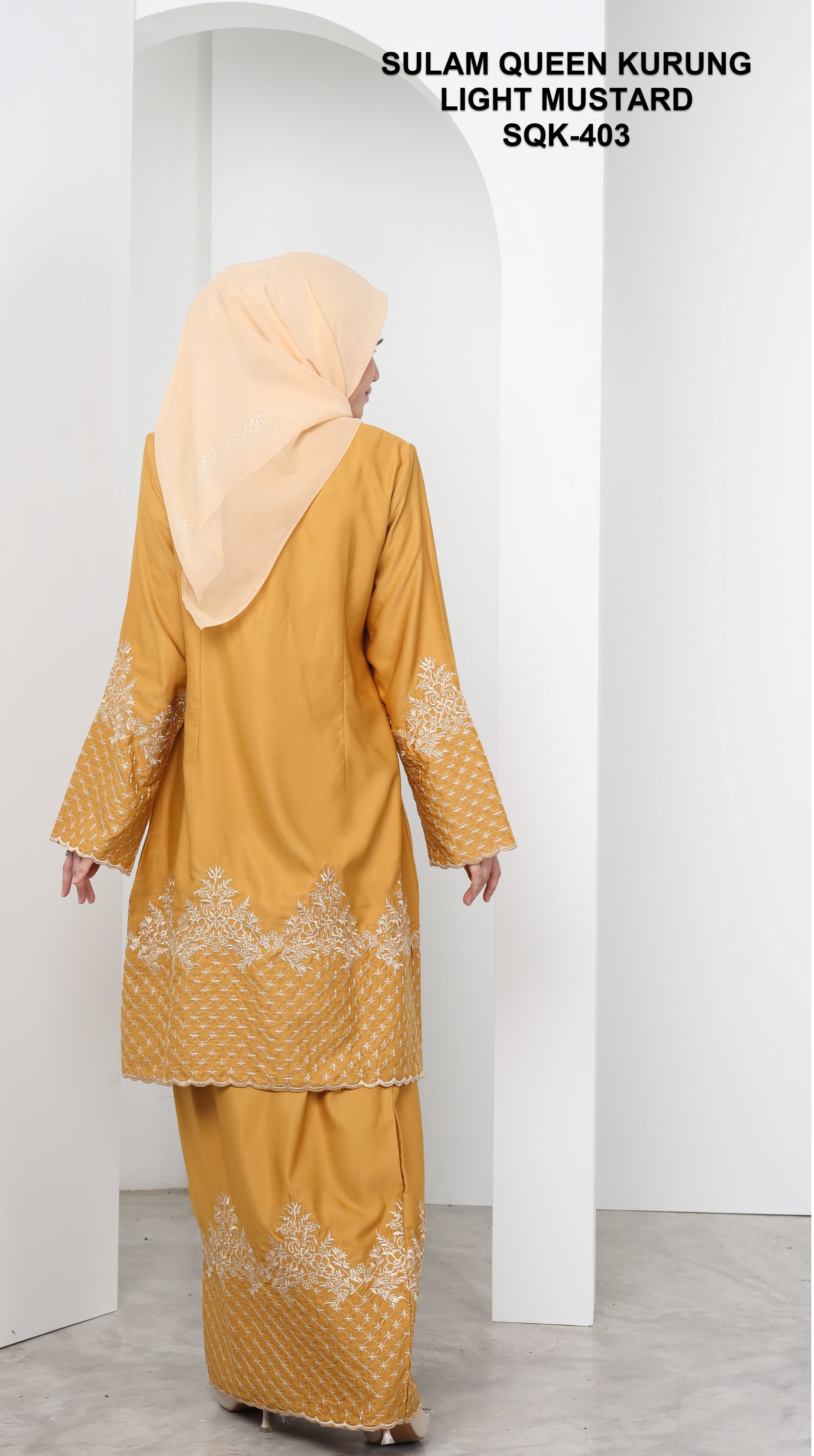 SULAM QUEEN KURUNG - LIGHT MUSTARD