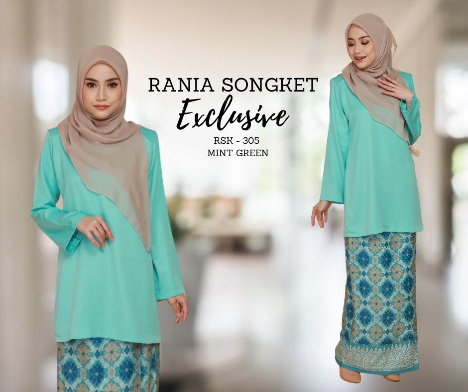 RANIA SONGKET EXCLUSIVE - MINT GREEN