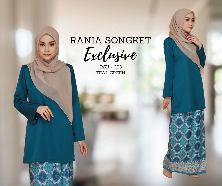 RANIA SONGKET EXCLUSIVE - TEAL GREEN
