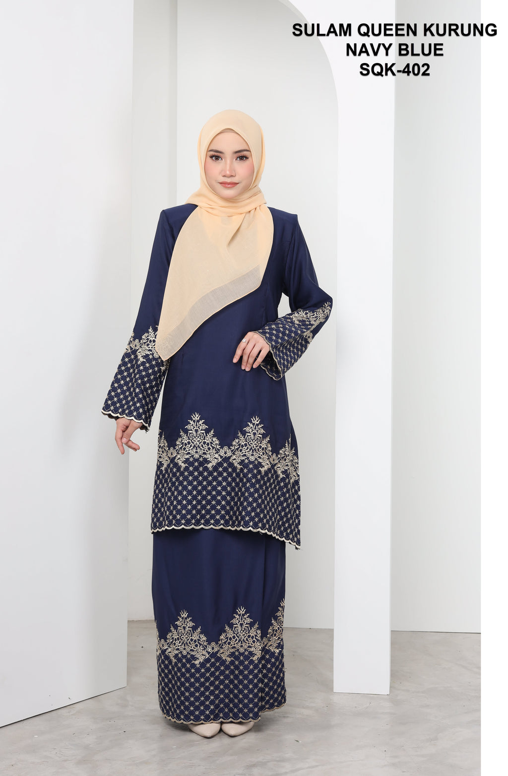 SULAM QUEEN KURUNG - NAVY BLUE