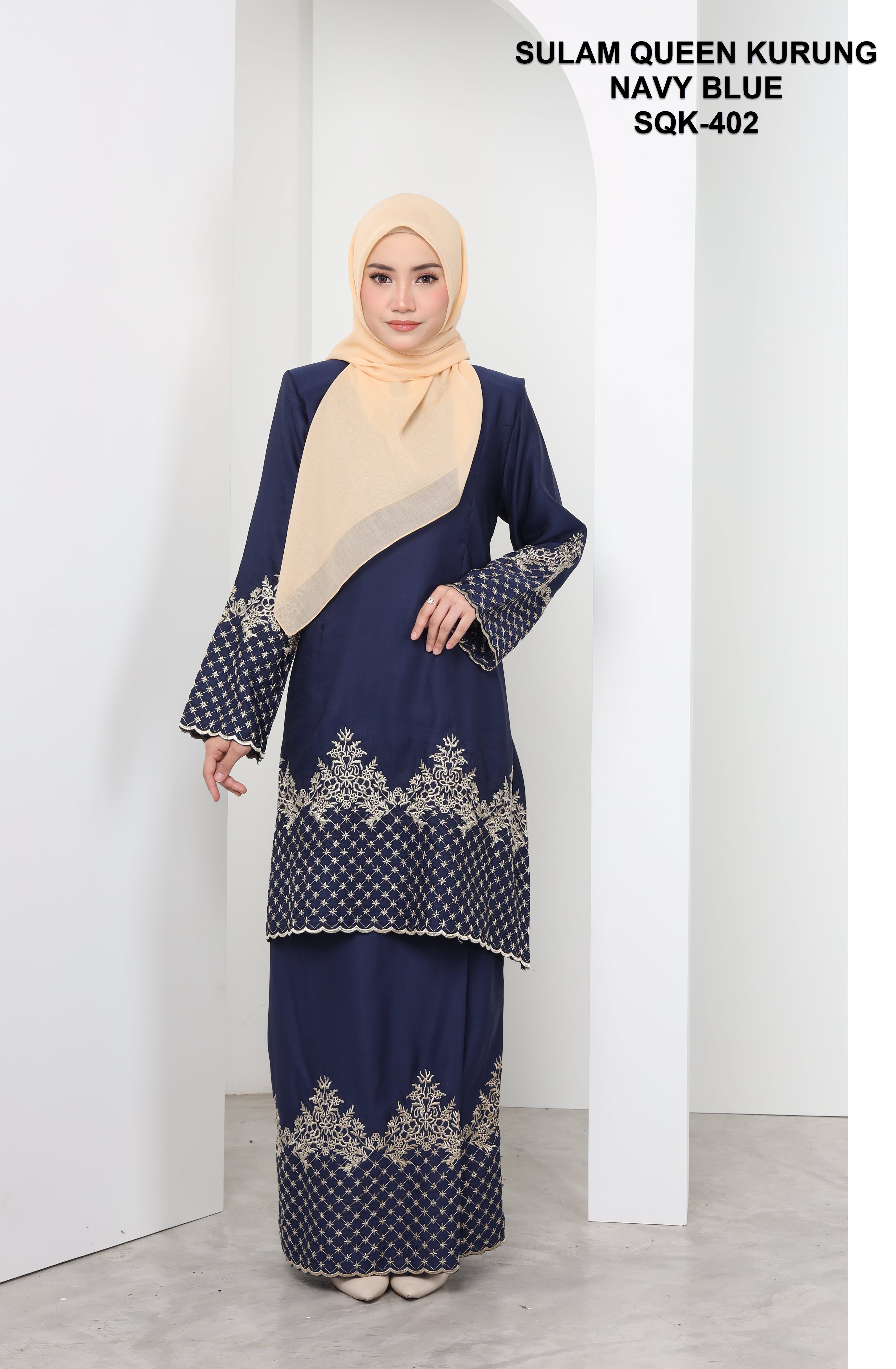 SULAM QUEEN KURUNG - NAVY BLUE